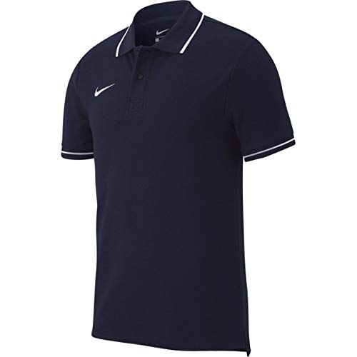 Nike Męska koszulka polo M TM CLUB19 SS niebieska (Obsydian/White/451), S AJ1502