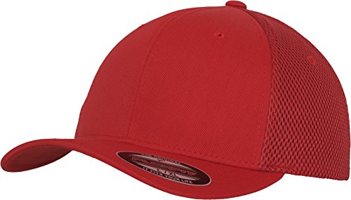Flexfit Tactel Mesh czapka z daszkiem dla kobiet i mężczyzn, czerwony, S/M 6533