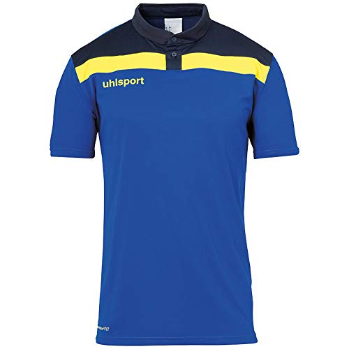 uhlsport Męska koszulka polo OFFENSE 23 koszulka piłkarska odzież treningowa, morska/bordowy/fluorescencyjny żółty, S