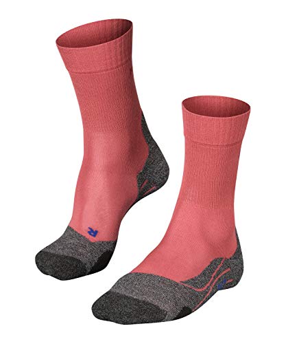 Falke TK2 Cool damskie skarpety trekkingowe, z włókien funkcyjnych, do łydek, bez wełny merynosów, do lekkich butów trekkingowych, czerwone (Mixed Berry 8215), 39-40, 1 sztuka