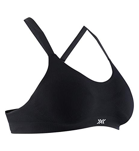 X-Bionic damski biustonosz sportowy, bez fiszbin, trening fitness, bieganie, joga, Energizer 4.0, Sina Sports Bra czarny Opal Black X-L