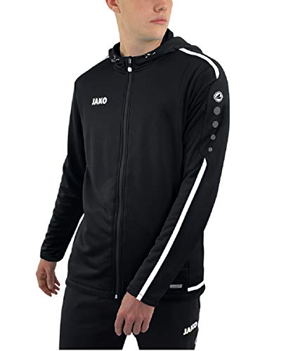 JAKO Striker 2.0 męska kurtka z kapturem, czarno-biała, 3XL