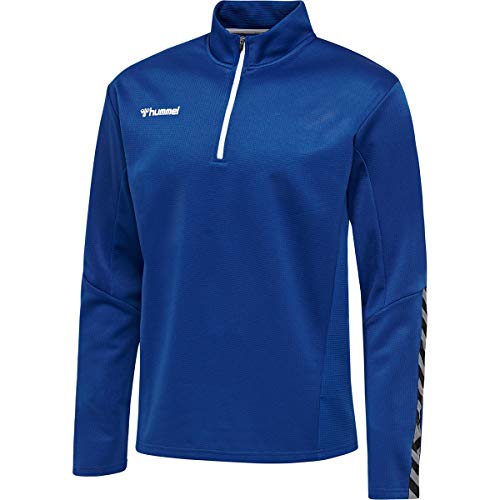 Hummel HmlAuthentic Kids bluza chłopięca z zamkiem błyskawicznym niebieski niebieski (True Blue) 152