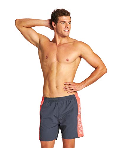 ARENA Męskie buty Berryn Bicolor Swim Trunks, Asphalt-floreale-white, S