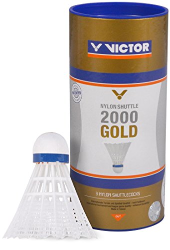 Victor Nylon lotki do badmintona Shuttle 2000, 3 lub 6 w opakowaniu / 3 szybkości / białe lub żółte 007/2/0