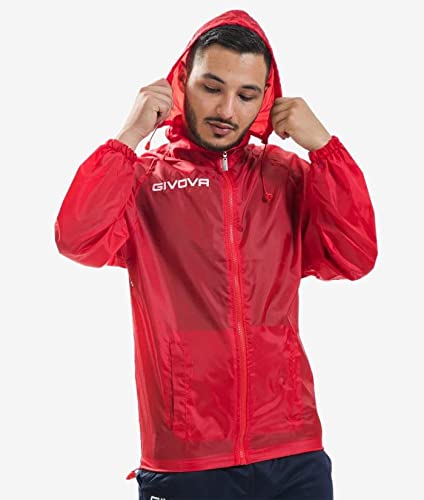 Givova Givova Kurtka przeciwdeszczowa unisex Rain Basico czerwony czerwony M RJ001