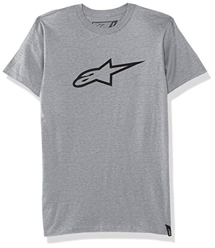 Alpinestars Heritage Blaze Tee męski T-shirt, sportowa koszulka z krótkim rękawem, krój podkreślający sylwetkę, odzież sportowa., szary, l