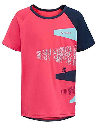VAUDE Unisex Kids Moab T-Shirt T-Shirt T-Shirt dla dzieci różowy różowy (Bright Pink) 134-140