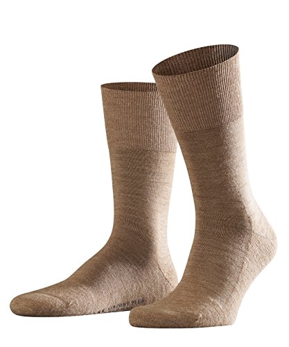 Falke męskie lotnisko plus skarpety - wełna merynosowa/mieszanka bawełny, brązowa (gałka muszkatołowa melange 5410), UK 5,5-6,5 (rozmiar producenta: 39-40), 1 para 14403