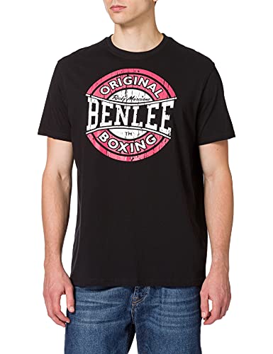 Rocky Marciano Herren T-Shirt Trägerhemd Boxing Logo, czarny, S 190207_Nero-S