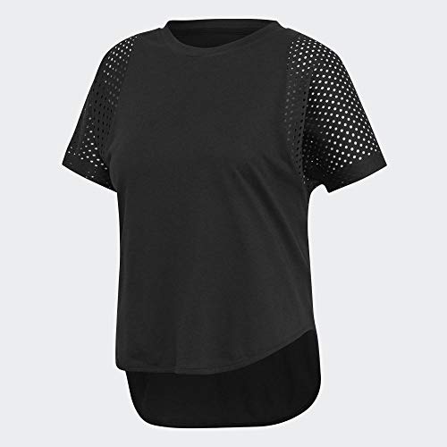 adidas T-shirt damski ID Mesh, Black, M, DZ8656