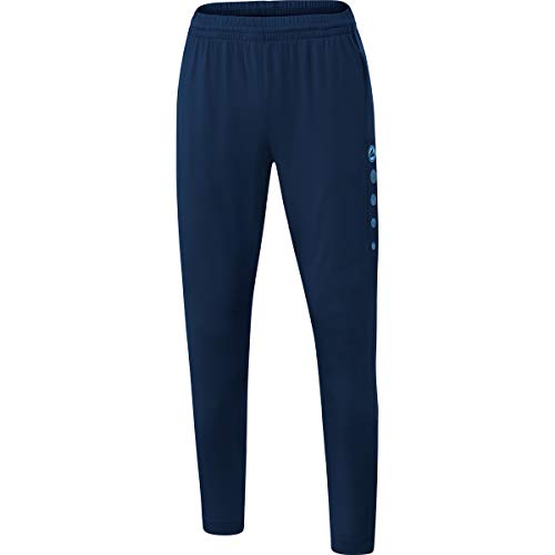 Jako damskie spodnie treningowe, granatowe/Skyblue, 38