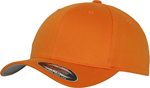 Flexfit Czapka bejsbolowa unisex Wooly Combed, pomarańczowy, S-M
