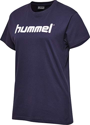Hummel Hmlgo Cotton T-shirt damski z logo niebieski morski M 203518-7026