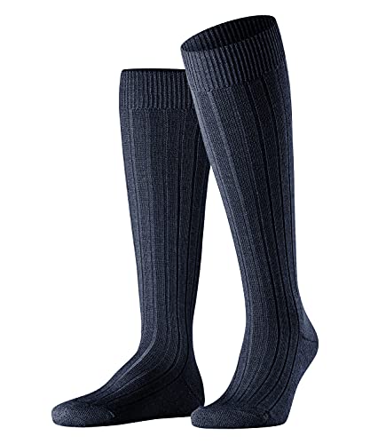 Falke męskie skarpety Teppich im Schuh do kolan - mieszanka wełny merynosowej, niebieskie (ciemny granatowy 6370), UK 11.5-12.5 (UE 47-48 Shuma, US 12.5-13.5), 1 para