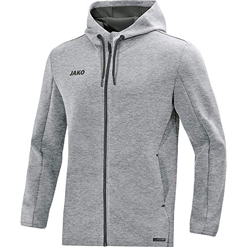 JAKO Jako Premium Basics męska kurtka z kapturem, jasnoszary melanż, L 6829