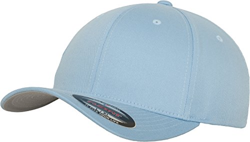 Flexfit Czapka bejsbolowa unisex Wooly Combed, dla kobiet i mężczyzn, dostępna w ponad 20 kolorach, rozmiary XS/S – XXL, niebieski (Carolina Blue), XS-S