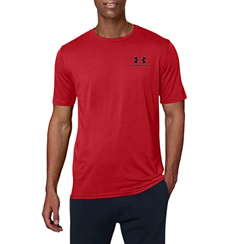 Under Armour koszulka męska Sport Style Left Chest SS koszulka z krótkim rękawem, czerwony, small