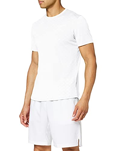 Nike M NKCT CHLLNGR TOP SS T-shirt, biały/biały, średni