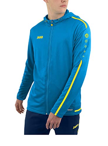 Jako Striker 2.0 męska kurtka z kapturem, niebieska/neonowo-żółta, S