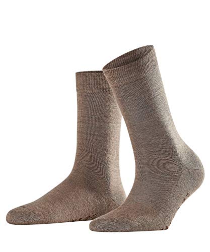 Falke Skarpety Softmerino wełna żywa bawełna damskie czarne niebieskie wiele innych kolorów wzmocnione skarpety damskie bez wzoru, przepuszczające powietrze, ciepłe, grube, jednokolorowe na zimne dni, 47488-5810
