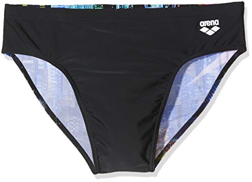 Arena M City Lights Brief, męskie majtki kąpielowe, mężczyźni, 002861, czarny, 80