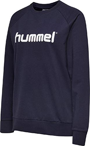 Hummel Damska bluza z logo Hmlgo Cotton niebieski morski M 203519-7026