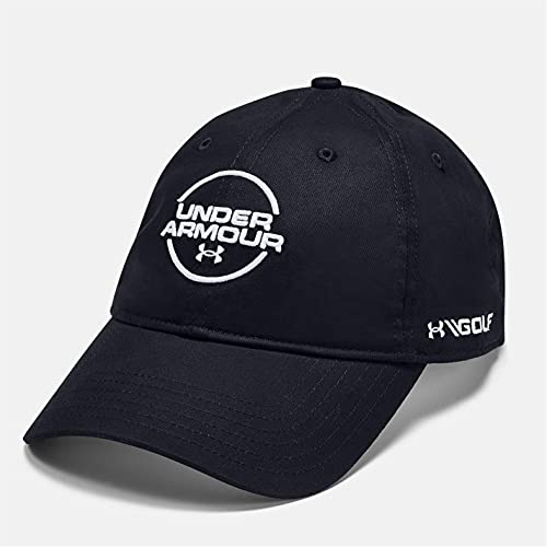 Under Armour Męska czapka golfowa o klasycznym dopasowaniu, męska czapka z daszkiem golfowym z wbudowaną opaską przeciwpotową, czarny, w rozmiarze uniwersalnym