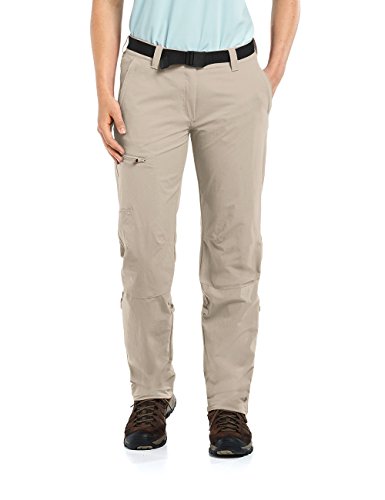 Maier Sports Damskie spodnie trekkingowe Lulaka beżowy szary (Feather Gray) 76 232001
