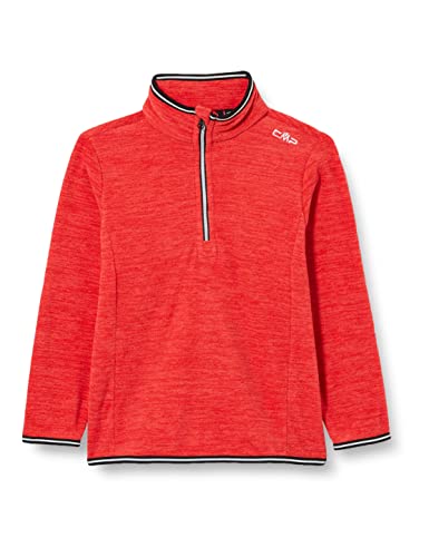 CMP Chłopcy Felpa in pile Arctic Fleece con mezza zip kurtka, Ferrari Mel, 104