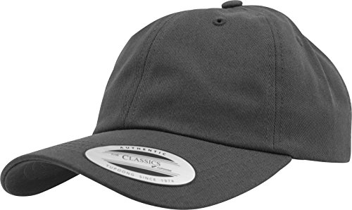 Flexfit Yupoong Low Profile Cotton Twill Unisex Dad Hat Cap dla kobiet i mężczyzn, 6-panelowa czapka bejsbolówka niestructured z mosiężnym zapięciem szary ciemnoszary Rozmiar uniwersalny 6245CM