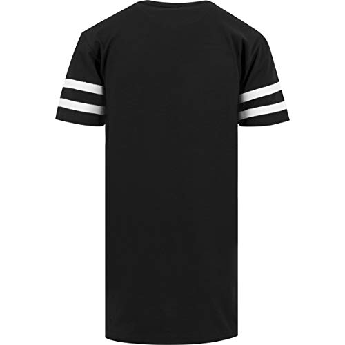 Build Your Brand Build Your Brand Men's Stripe Jersey Tee T-Shirt, czarny/biały, XXL BY032-00050-0060