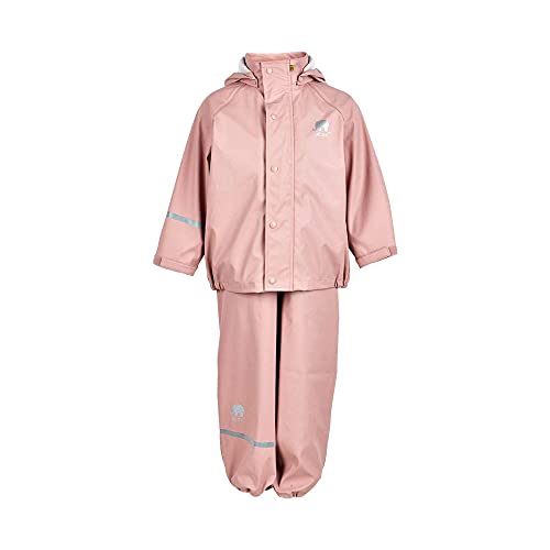 CeLaVi Baby dziewczęcy strój do deszcz, kurtki i spodnie ogrodniczki spodnie z nośników, w wieku od 2 lat, rozmiar: 90, kolor: różowy (Misty Rose), 1145