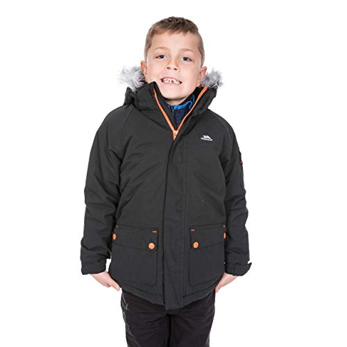 Trespass dziecięca kurtka holsey parka wodoodporny, czarny, 11/12 MCJKRAM20004_BLK11/12