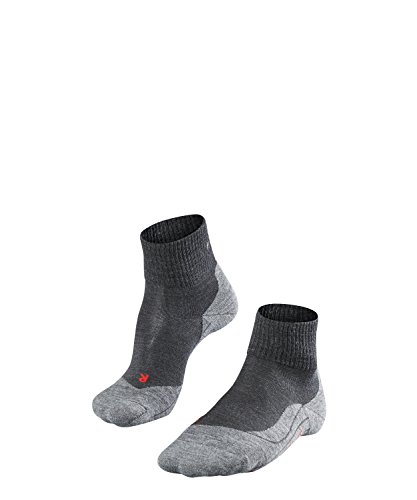 FALKE Damskie skarpety trekkingowe TK5 Short mieszanka wełny merynosów, 1 opakowanie, szare (melange 3180), rozmiar: 41-42