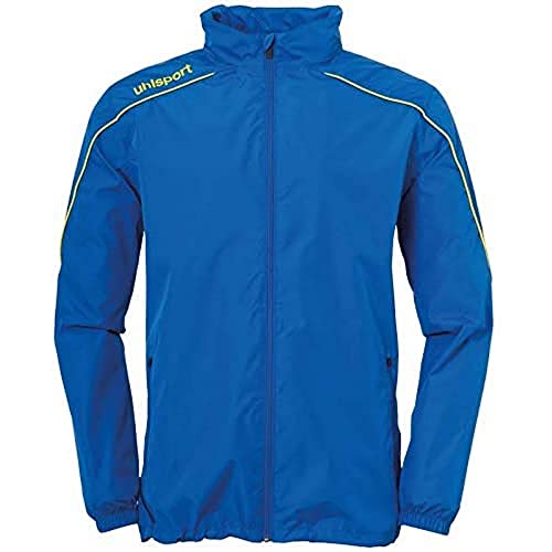 Uhlsport Stream 22 kurtka dziecięca na każdą pogodę. niebieski azurblau/limonengelb 140