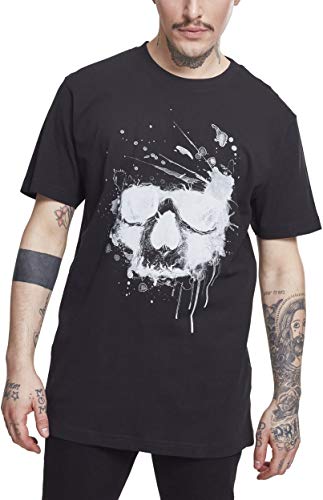 Mister Tee (misuq) męski Water Paint Skull Tee T-Shirt, czarny, l MT620