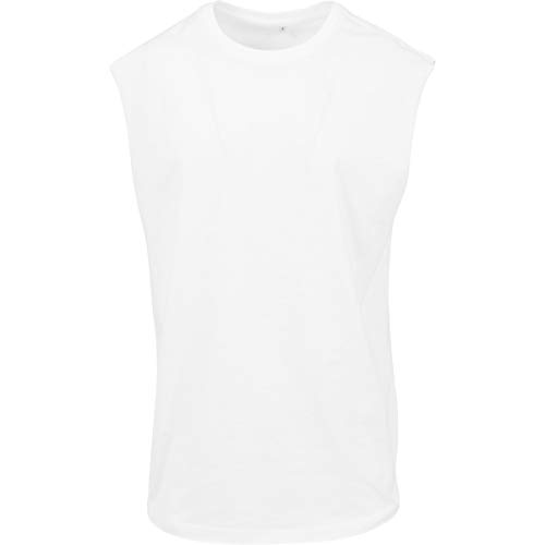 Build Your Brand Build Your Brand Men's Sleeveless Tee T-Shirt, biały, L BY049-00220-0042