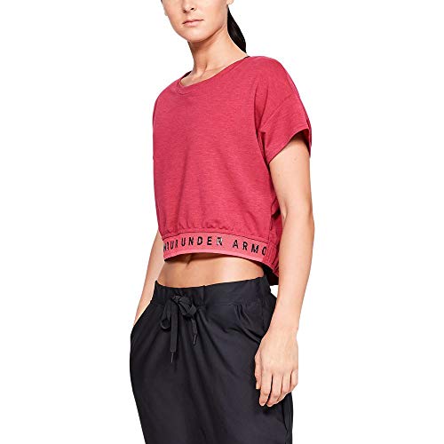 Under Armour damska koszulka z krótkim rękawem z piórami Impulse Pink/Impulse Pink/Tonal (671) 4-6