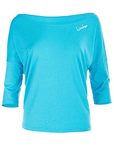 WINSHAPE WINSHAPE damska koszulka taneczna, fitness, czas wolny, sport, joga, trening, 3/4, Sky-Blue, S MCS001-SKY-BLUE-S