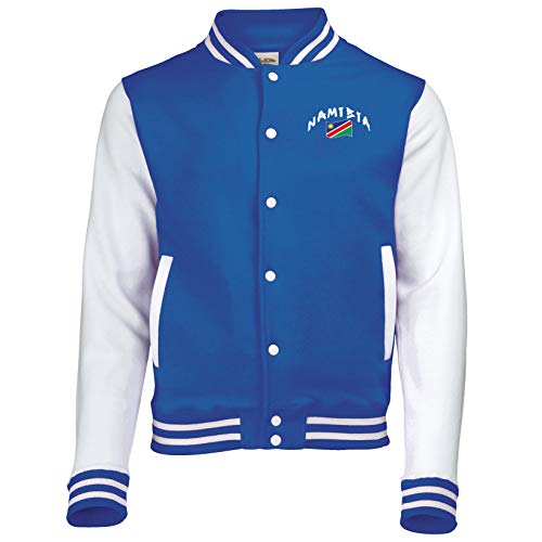 Supportershop Kamizelka dziecięca Bleue Et Blanche Enfant Namibie niebieska i biała kurtka dziecięca Namibia.