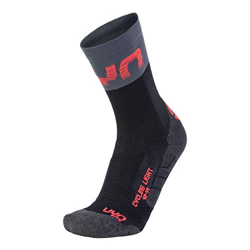 UYN UYN Męskie skarpetki rowerowe Uyn Man Cycling Light Socks czarny czarny/szary/hibiskus 35-38 S100082
