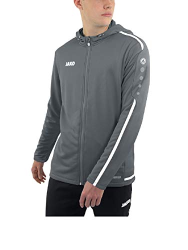 JAKO Striker 2.0 męska kurtka z kapturem, szaro-biała, S