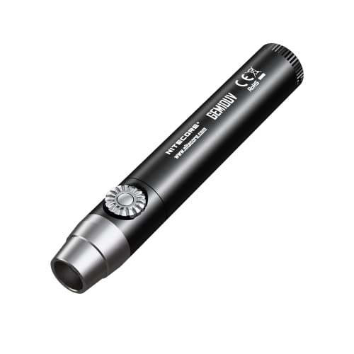 NITECORE GEM10UV Latarka identyfikacyjna z kamieniami ultrafioletowymi LED, czarna