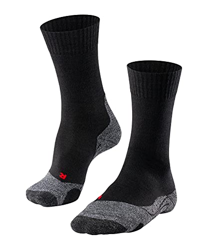 FALKE Mężczyźni Skarpety do wędrówek TK2 Explore M So Wełna przeciw pęcherzom grube 1 Para, Czarny Black-Mix 3010-O, 39-41