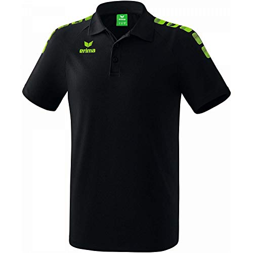 Erima męska koszulka polo dla dzieci Essential 5-c Black/Green Gecko Size: 128 2111908