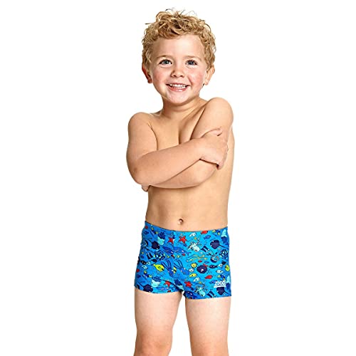 Zoggs Kids Sea Life Hip Racer Szorty kąpielowe, Niebieskie/Multi, 5 lat