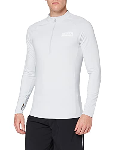 Under Armour męska koszulka z długim rękawem Coldgear 1/2 Zip z długim rękawem, halo szary/biały (014), MD