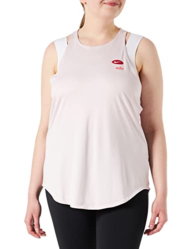Nike W NK NVLT TP BT ICNCLSH Tank Top, Barely Rose, XL