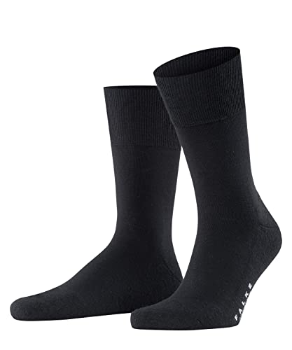 Falke męskie lotnisko plus skarpety - wełna merynosowa/mieszanka bawełny, czarne (czarne 3000), UK 10-11 (rozmiar producenta: 45-46), 1 para 14403